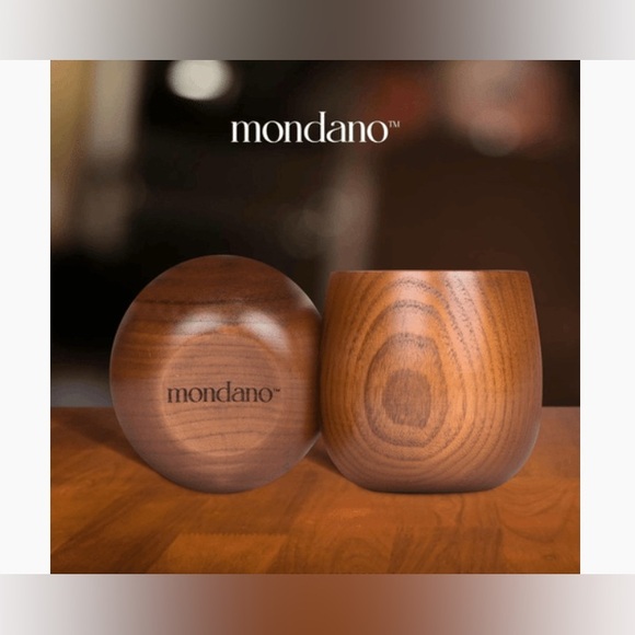 Mondano Wooden Bourbon Cups, Jujube Wood Drinking Cups, Set of Two - Picture 5 of 12